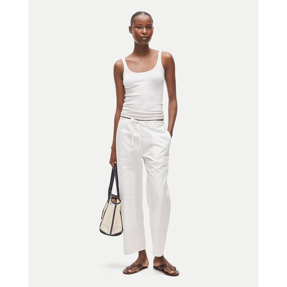 J.CREW Luna Pant In Cotton Poplin S White Drawstring Relaxed Comfort NWT B13